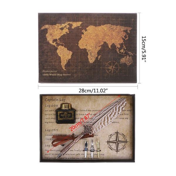 fountain pens 41qa antique quill feather dip pen writing ink set stationery gift box
fountain pens 41qa antique quill feather dip pen writing ink set stationery gift box