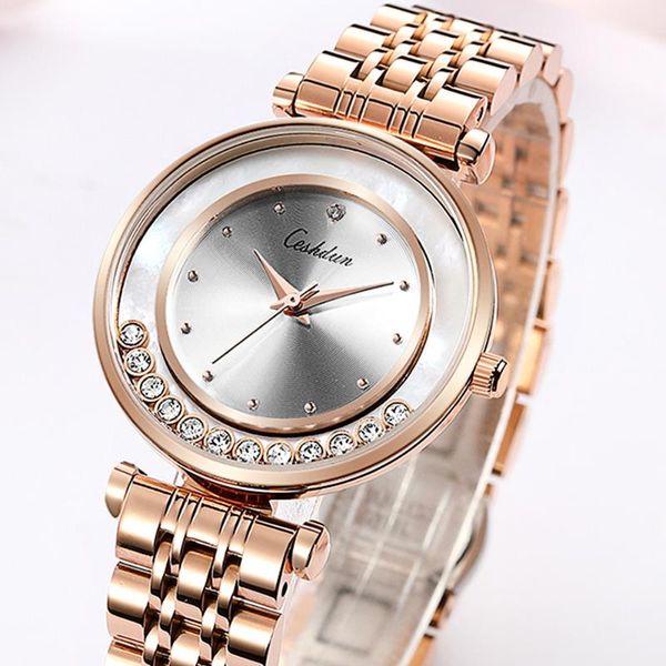 elegant women quartz watch rolling diamond dial rose gold stainless steel bracelet fashion ladies dress crystal clock gi wristwatches, Slivery;brown
elegant women quartz watch rolling diamond dial rose gold stainless steel bracelet fashion ladies dress crystal clock gi wristwatches, Slivery;brown