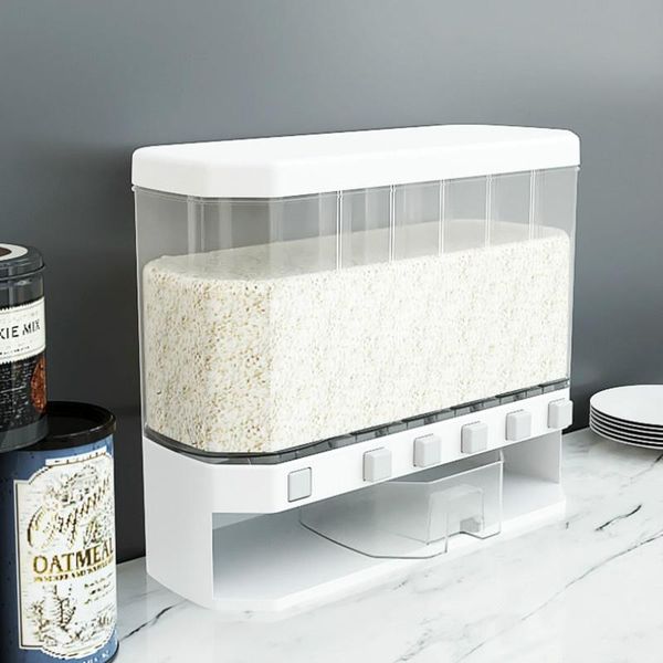 wall grains tank metering storage plastic sealed jar divided grid automatic rice-out bucket for store dorm bottles & jars
wall grains tank metering storage plastic sealed jar divided grid automatic rice-out bucket for store dorm bottles & jars