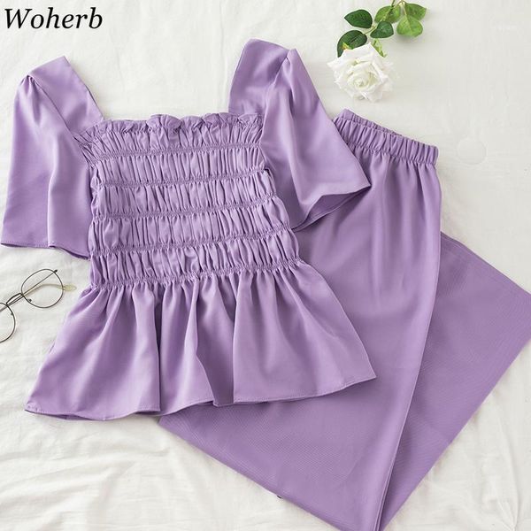 woherb 2 piece outfits for women arrival square collar chiffon +casual loose wide leg pants two set streetwear1, White
woherb 2 piece outfits for women arrival square collar chiffon +casual loose wide leg pants two set streetwear1, White
