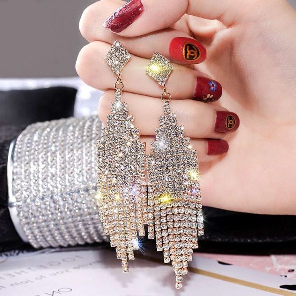 earrings s925 silver needle women's korean version exaggerated atmosphere tassel personality versatile diamond long earrings ear, Golden
earrings s925 silver needle women's korean version exaggerated atmosphere tassel personality versatile diamond long earrings ear, Golden
