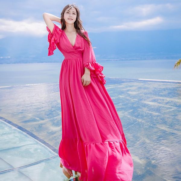 womens summer autumn cute sweet princess x-long a-line ruffles chiffon dress female v-neck party dresses casual, Black;gray
womens summer autumn cute sweet princess x-long a-line ruffles chiffon dress female v-neck party dresses casual, Black;gray