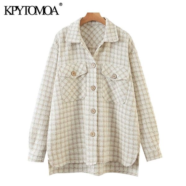 women fashion tweed plaid loose irregular jacket coat vintage long sleeve pockets female outerwear chic 210420, Black;brown
women fashion tweed plaid loose irregular jacket coat vintage long sleeve pockets female outerwear chic 210420, Black;brown