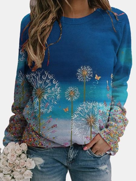 casual 3d dandelion printed women's t-shirt color o-neck long sleeve autumn ladies loose street plus size blue tees 3xl, White
casual 3d dandelion printed women's t-shirt color o-neck long sleeve autumn ladies loose street plus size blue tees 3xl, White