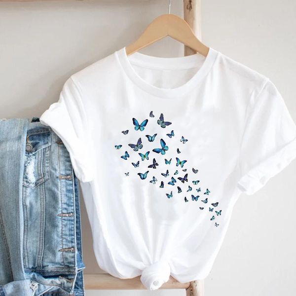 women's t-shirt women butterfly printing clothing female graphic casual kawaii 90s cartoon fashion clothes print tee tshirt, White
women's t-shirt women butterfly printing clothing female graphic casual kawaii 90s cartoon fashion clothes print tee tshirt, White