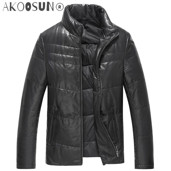men's leather & faux akoosun winter genuine coat men thick warm down outwear real sheepskin 1793 lwl1079, Black
men's leather & faux akoosun winter genuine coat men thick warm down outwear real sheepskin 1793 lwl1079, Black