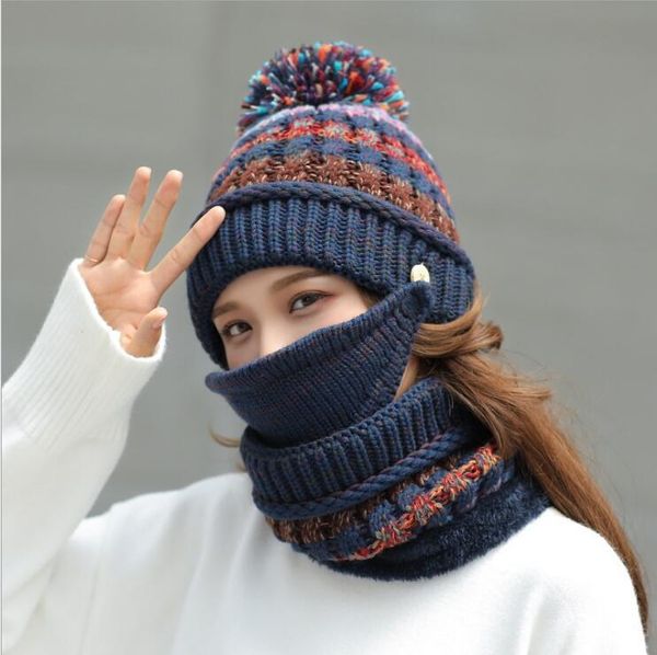 women's three-piece autumn winter plus velvet thick woolen hats caps scarves sets dmzm033 fashion cycling hedging ear protection cold w, Blue;gray
women's three-piece autumn winter plus velvet thick woolen hats caps scarves sets dmzm033 fashion cycling hedging ear protection cold w, Blue;gray