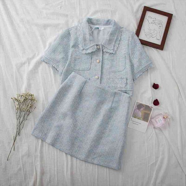 2 pieces set short women tracksuits coat skirt suit elegant pearls buttons summer vintage office dress young lady sets, Gray
2 pieces set short women tracksuits coat skirt suit elegant pearls buttons summer vintage office dress young lady sets, Gray