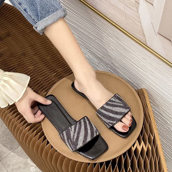 women summer flat slippers elegant ladies square toe slides outside shoes female crystal bling sandals fashion woman shoes 2021 gh54u45u5j, Black
women summer flat slippers elegant ladies square toe slides outside shoes female crystal bling sandals fashion woman shoes 2021 gh54u45u5j, Black