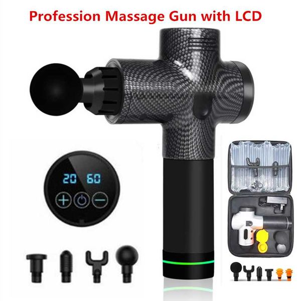 massage gun lcd display profession body muscle deep fascia massager with bag pain exercising relaxation slimming shaping
massage gun lcd display profession body muscle deep fascia massager with bag pain exercising relaxation slimming shaping