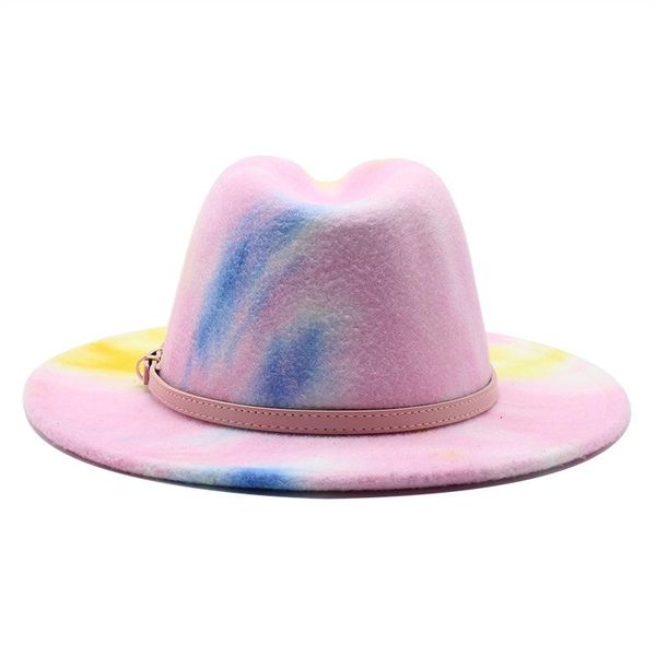 wide brim hats rainbow powder fedoras hat for women man belt tie-dye fascinator fashion ladies outdoor travel jazz cap, Blue;gray
wide brim hats rainbow powder fedoras hat for women man belt tie-dye fascinator fashion ladies outdoor travel jazz cap, Blue;gray