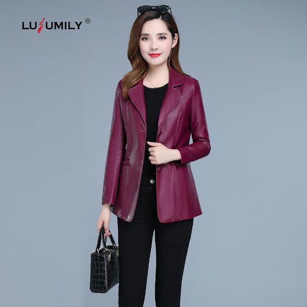 women's leather & faux lusumily spring autumn short jacket women -6xl plus size korean style causal slim elegant female sbza, Black
women's leather & faux lusumily spring autumn short jacket women -6xl plus size korean style causal slim elegant female sbza, Black