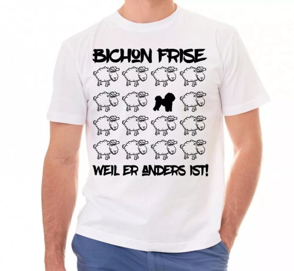 Bichon Frisé Unisex T-Shirt Black Sheep Men Dog Dogs Motif White Small, Mainly pictures
Bichon Frisé Unisex T-Shirt Black Sheep Men Dog Dogs Motif White Small, Mainly pictures