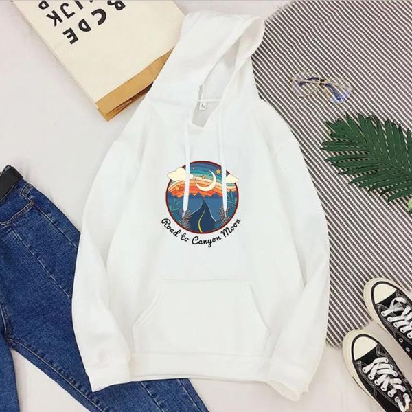 women's hoodies & sweatshirts the road to moon sweatshirt print vintage harajuku 2022 fashion clothes streetwear women, Black
women's hoodies & sweatshirts the road to moon sweatshirt print vintage harajuku 2022 fashion clothes streetwear women, Black