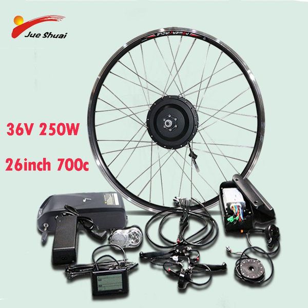 electric bicycle 36v 250w bike conversion kit for mountain 26inch 700c hub motor led lcd display bicicleta eletrica, Silver;blue
electric bicycle 36v 250w bike conversion kit for mountain 26inch 700c hub motor led lcd display bicicleta eletrica, Silver;blue