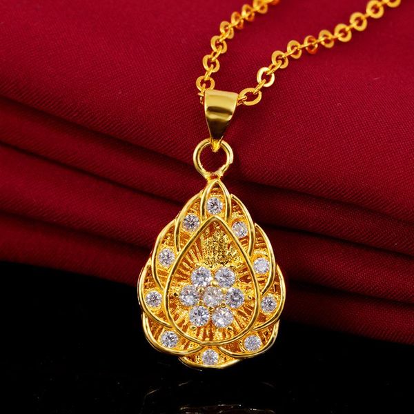 pendant necklaces waterdrop necklace yellow gold filled classic style womens neck chain micro-inlaid cz, Silver
pendant necklaces waterdrop necklace yellow gold filled classic style womens neck chain micro-inlaid cz, Silver