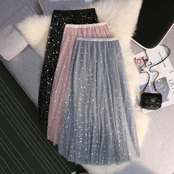 skirts gradient long stars sequined korean fashion high-waisted vintage spring autumn summer women's clothing skirt vetement femme 2021, Black
skirts gradient long stars sequined korean fashion high-waisted vintage spring autumn summer women's clothing skirt vetement femme 2021, Black