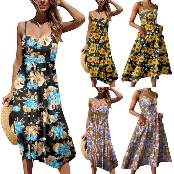 casual dresses women dress ladies summer sunflower printing bohemian button down swing pockets midi beach sundress vestidos plus size, Black;gray
casual dresses women dress ladies summer sunflower printing bohemian button down swing pockets midi beach sundress vestidos plus size, Black;gray
