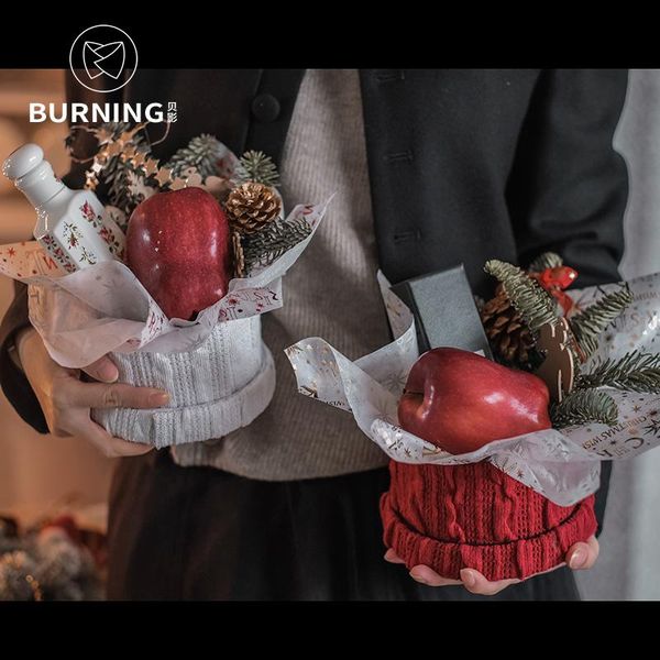 round wool gift box creative design mini flower packaging diameter 13cm for florist christmas apple wedding mother's day wrap
round wool gift box creative design mini flower packaging diameter 13cm for florist christmas apple wedding mother's day wrap
