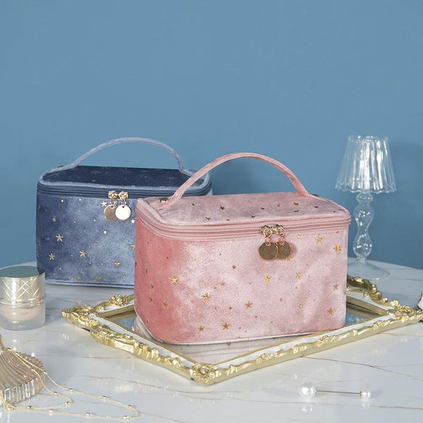storage bags vinage gold star bronzing velvet large capacity cosmetic bag for makeup multifunctional travel organizer cases
storage bags vinage gold star bronzing velvet large capacity cosmetic bag for makeup multifunctional travel organizer cases