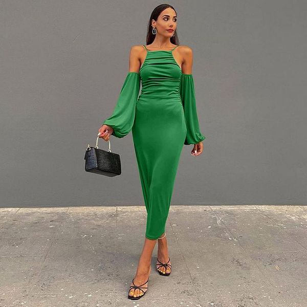 casual dresses cozok women puff sleeve folds midi dress halter autumn 2021 vintage streetwear club party elegant female solid, Black;gray
casual dresses cozok women puff sleeve folds midi dress halter autumn 2021 vintage streetwear club party elegant female solid, Black;gray