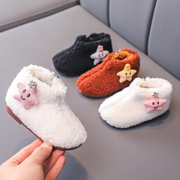 boots 2021 autumn winter baby girls infant toddler shoes soft bottom non-slip warm plush children home kids cotton, Black;grey 
boots 2021 autumn winter baby girls infant toddler shoes soft bottom non-slip warm plush children home kids cotton, Black;grey