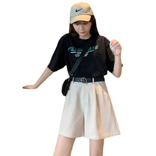 running shorts women summer loose suit solid color vintage classic korean bf style streetwear pockets high waist casual wide leg, Black;blue
running shorts women summer loose suit solid color vintage classic korean bf style streetwear pockets high waist casual wide leg, Black;blue