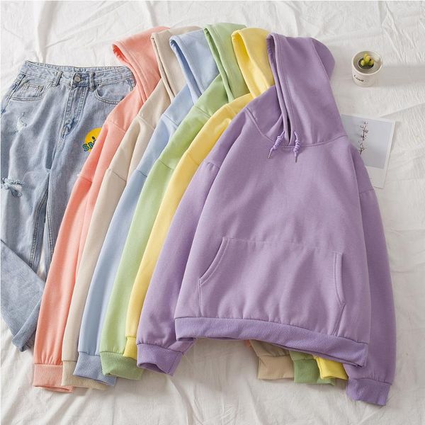 women's hoodies & sweatshirts women solid loose hooded simple elegant all-match korean style harajuku womens candy color leisure pullov, Black
women's hoodies & sweatshirts women solid loose hooded simple elegant all-match korean style harajuku womens candy color leisure pullov, Black