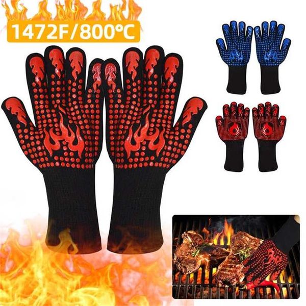 bbq grill gloves high temperature resistance 800 degrees fireproof heat insulation glove cooking baking barbecue microwave oven 211124, Blue;gray
bbq grill gloves high temperature resistance 800 degrees fireproof heat insulation glove cooking baking barbecue microwave oven 211124, Blue;gray