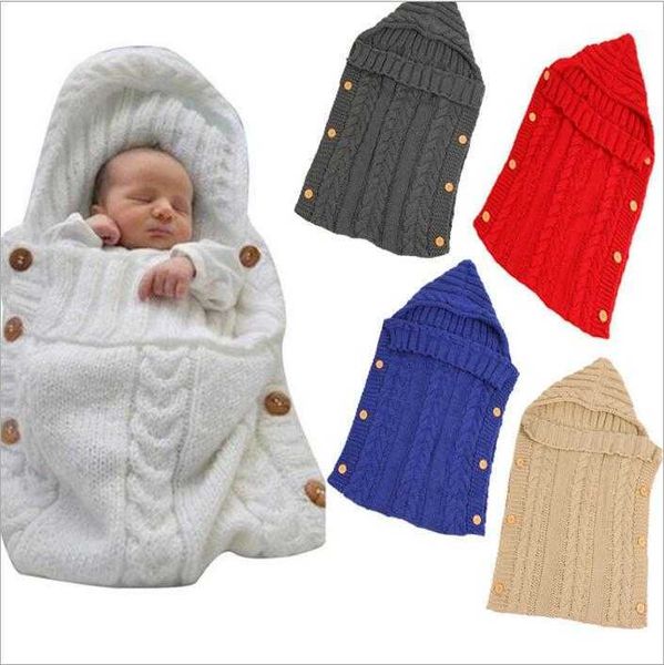 

handmade baby newborn knitted blankets sleeping bags toddler winter wraps p swaddling nursery bedding stroller cart swaddle robes