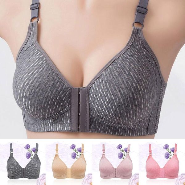 bras wireless bra comfortable push up striped lingerie thin front buckle vest sport underwear, Red;black
bras wireless bra comfortable push up striped lingerie thin front buckle vest sport underwear, Red;black