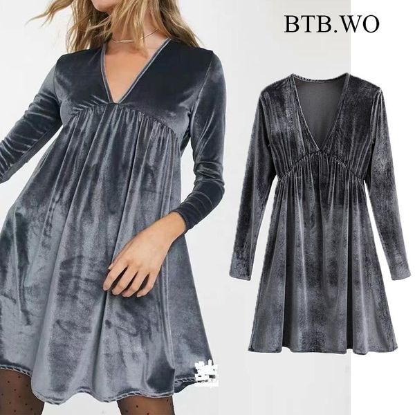 casual dresses btb.wo elegant a line party dress women winter velvet v neck ladies female vestidos mujer, Black;gray
casual dresses btb.wo elegant a line party dress women winter velvet v neck ladies female vestidos mujer, Black;gray