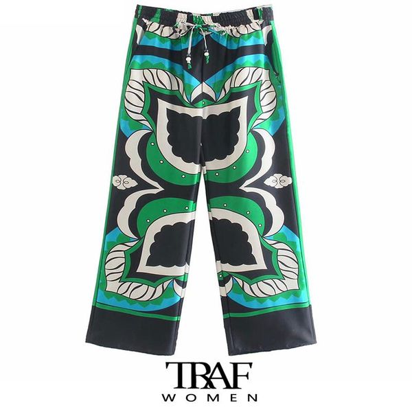 women's pants & capris za women fashion side pockets print wide leg vintage high elastic waist drawstring female ankle trousers mujer, Black;white
women's pants & capris za women fashion side pockets print wide leg vintage high elastic waist drawstring female ankle trousers mujer, Black;white