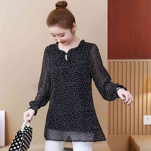 vintage plus size 5xl womens and blouses summer polka dot chiffon ruffle blouse women black women's long shirt blusas 906c 210420, White
vintage plus size 5xl womens and blouses summer polka dot chiffon ruffle blouse women black women's long shirt blusas 906c 210420, White