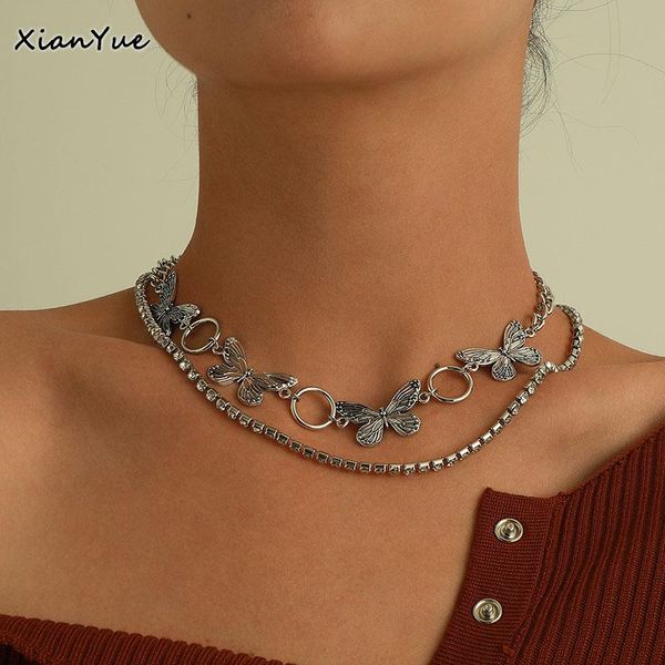 pendant necklaces harajuku punk style butterfly jewelry women collares gothic hip hop link double-layer rhinestone claw chain, Silver
pendant necklaces harajuku punk style butterfly jewelry women collares gothic hip hop link double-layer rhinestone claw chain, Silver