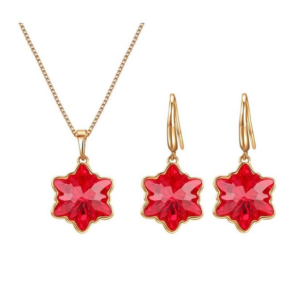 earrings & necklace red snowflake design wedding jewelery set made with austrian crystal for women party jewellery fashion girls jewelry gif, Silver
earrings & necklace red snowflake design wedding jewelery set made with austrian crystal for women party jewellery fashion girls jewelry gif, Silver