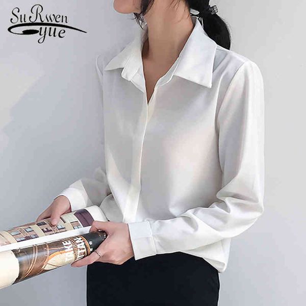 fashion office lady shirts blouses women long sleeve chiffon casual turn-down collar 6071 50 210427, White
fashion office lady shirts blouses women long sleeve chiffon casual turn-down collar 6071 50 210427, White