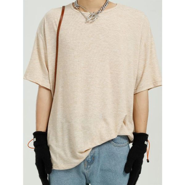 men's t-shirts mtl clothing 2021 summer product simple korean fashion thin casual t-shirt personality round neck top, White;black
men's t-shirts mtl clothing 2021 summer product simple korean fashion thin casual t-shirt personality round neck top, White;black