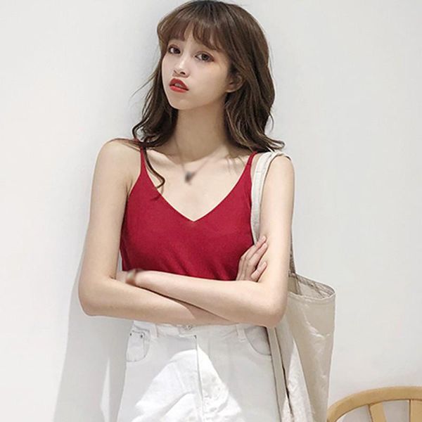 women's tanks & camis 2021 women's knitted casual loose-fitting sleeveless camisole, White
women's tanks & camis 2021 women's knitted casual loose-fitting sleeveless camisole, White