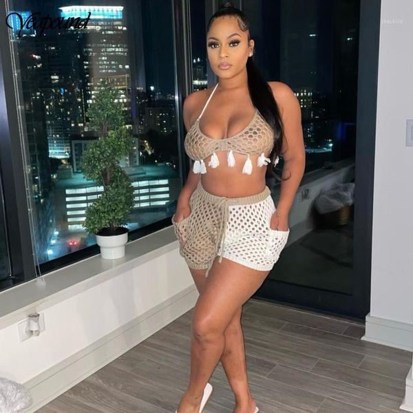 women's tracksuits hollow fishnet mesh two piece set women v neck crop and short pants beach party club outfits out, Gray
women's tracksuits hollow fishnet mesh two piece set women v neck crop and short pants beach party club outfits out, Gray
