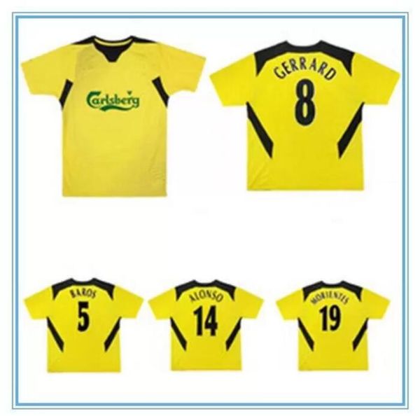 2004 2006 alonso gerrard retro soccer jersey 2005 baros hamann carragher luis garcia kewell cisse vintage classic football shirt, Black;yellow
2004 2006 alonso gerrard retro soccer jersey 2005 baros hamann carragher luis garcia kewell cisse vintage classic football shirt, Black;yellow