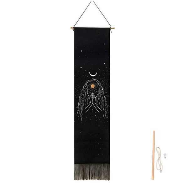 tapestries tarot girl moon tapestry nail wall hanging mount long rope polyester black bedroom art vintage home decor 
tapestries tarot girl moon tapestry nail wall hanging mount long rope polyester black bedroom art vintage home decor
