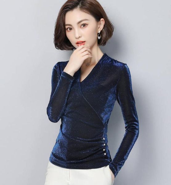 women's blouses & shirts spring lace v-neck casual long sleeve fashion sequin temperament slim elegant, White
women's blouses & shirts spring lace v-neck casual long sleeve fashion sequin temperament slim elegant, White