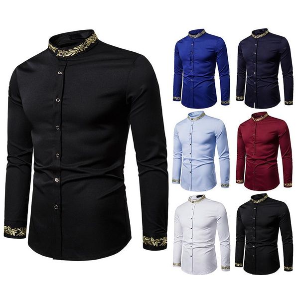 men's casual shirts 2021 fashion embroidered shirt american western style pattern henry collar long sleeve s-xxl, White;black
men's casual shirts 2021 fashion embroidered shirt american western style pattern henry collar long sleeve s-xxl, White;black
