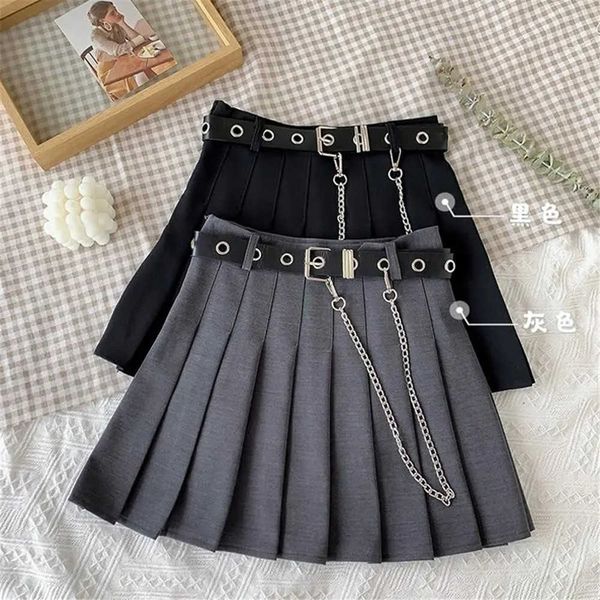 korean ulzzang short pleated skirt women harajuku high waist mini skirts chain belt a-line streetwear school vintage skirt 210619, Black
korean ulzzang short pleated skirt women harajuku high waist mini skirts chain belt a-line streetwear school vintage skirt 210619, Black