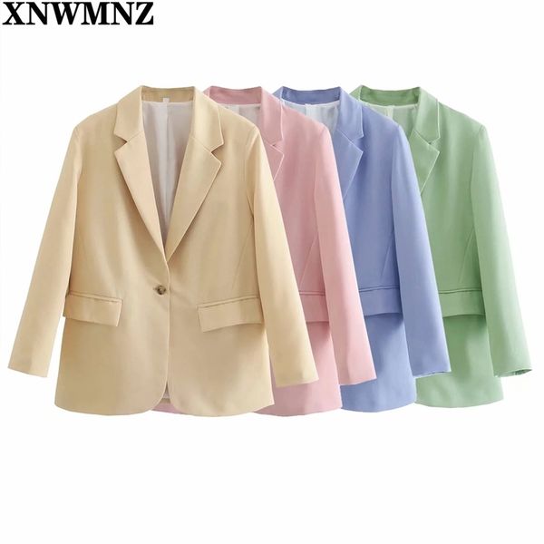 women blazer long sleeves single button oversized fashion casual chic lady woman suit 210520, White;black
women blazer long sleeves single button oversized fashion casual chic lady woman suit 210520, White;black