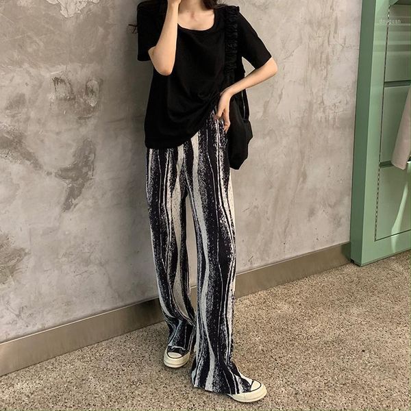women's pants & capris women stylish tie dye wide leg 2021 summer chic loose casual straight trousers, Black;white
women's pants & capris women stylish tie dye wide leg 2021 summer chic loose casual straight trousers, Black;white
