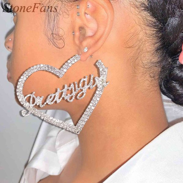 stonefans aesthetic letter luxury for women 2021 fahsion jewelry rhinestone designer piercing heart earrings, Golden
stonefans aesthetic letter luxury for women 2021 fahsion jewelry rhinestone designer piercing heart earrings, Golden
