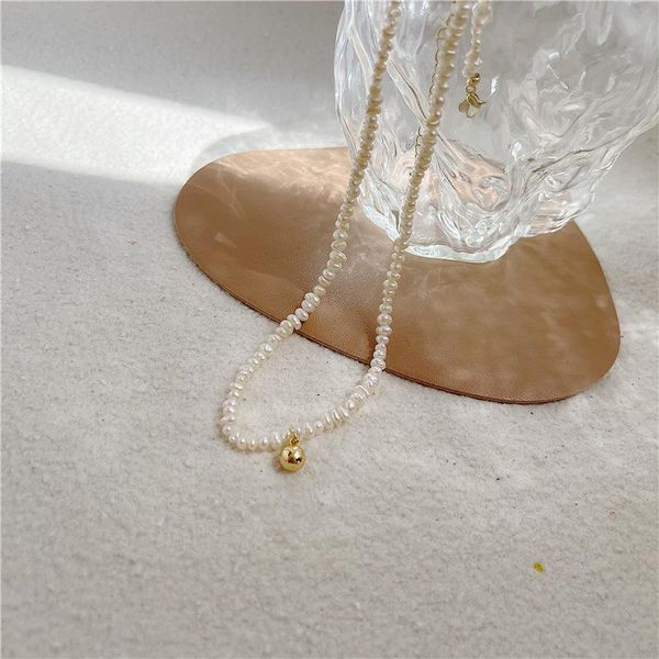 pendant necklaces natural freshwater small pearl necklace female choker collarbone chain golden ball, Silver
pendant necklaces natural freshwater small pearl necklace female choker collarbone chain golden ball, Silver