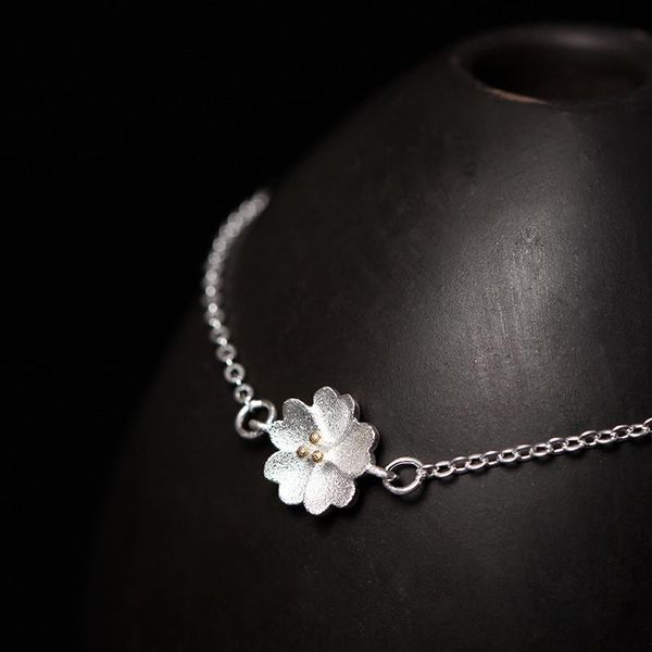 link, chain 925 sterling silver bracelets for women wedding accessories flower trendy link bracelet with pendant chinese style chains, Black
link, chain 925 sterling silver bracelets for women wedding accessories flower trendy link bracelet with pendant chinese style chains, Black
